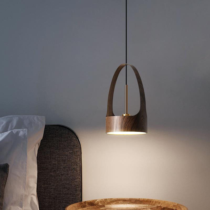 Contemporary Scandinavian Round Iron Acrylic LED Pendant Light For Bedroom Cuvalon