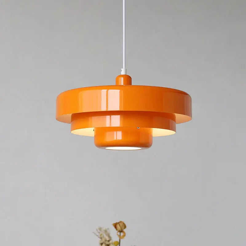 Nordic Vintage Multi-Layered Round Metal 1-Light Pendant Light Cuvalon