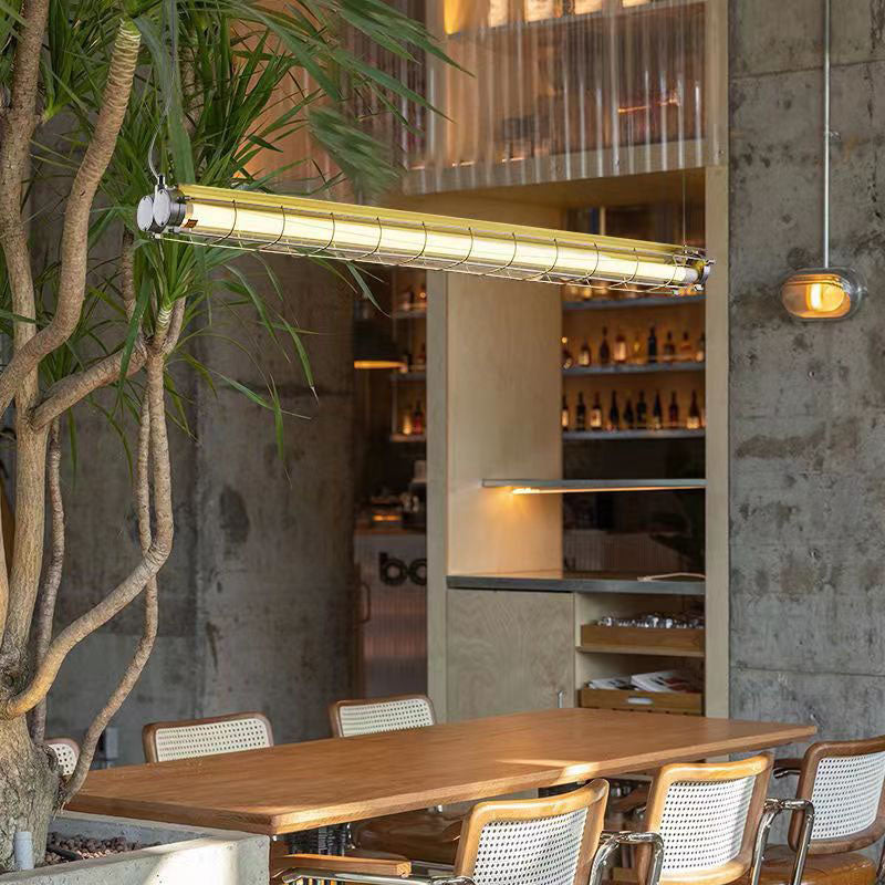 Contemporary Industrial Long Hardware Acrylic 1/2 Light Island Light Chandelier For Dining Room Cuvalon
