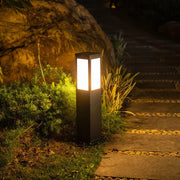 Modern Solar Lawn Square Column Outdoor Waterproof Path Lamp Cuvalon
