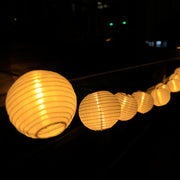 Modern Art Deco Solar Waterproof Fabric Lantern Ball LED String Lights Outdoor Landscape Lights For Outdoor Patio Cuvalon
