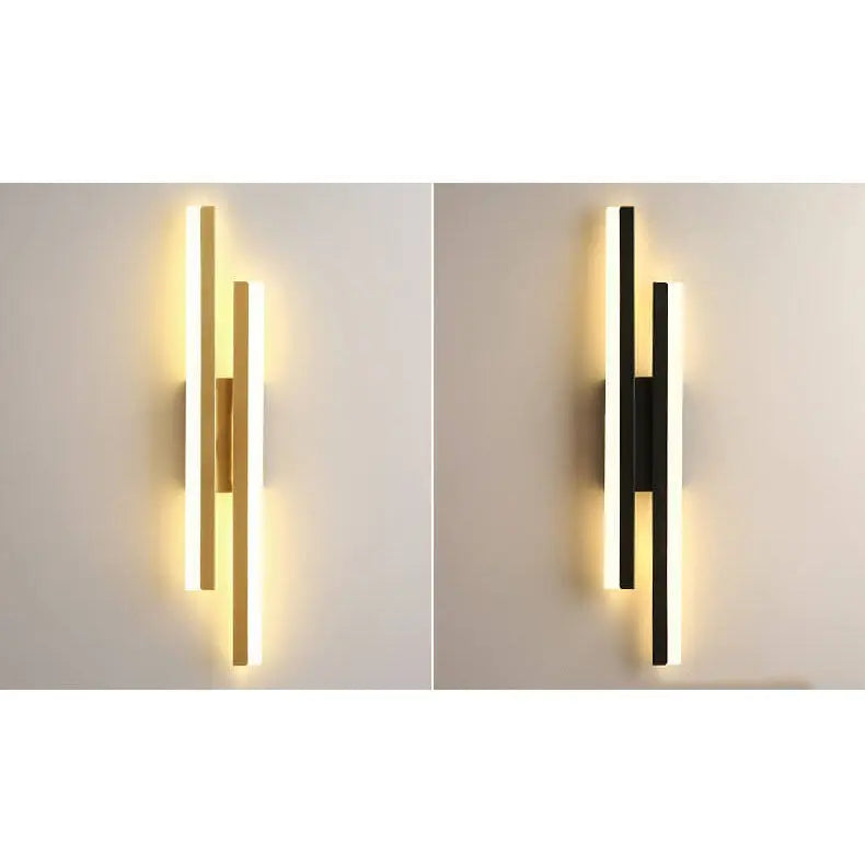 Modern Minimalist Lines Iron Acrylic LED Wall Sconce Lamp Cuvalon