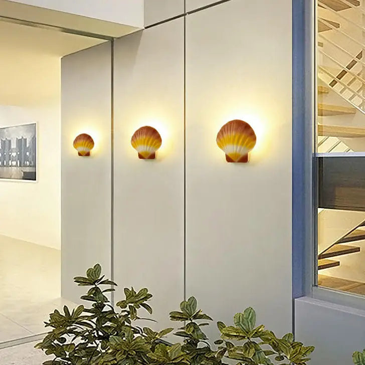 Outdoor Creative Shell Design Aluminum LED Waterproof Wall Sconce Lamp Cuvalon
