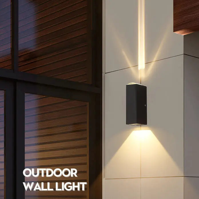 Modern Rectangular LED Outdoor Wall Sconce Lamp Cuvalon