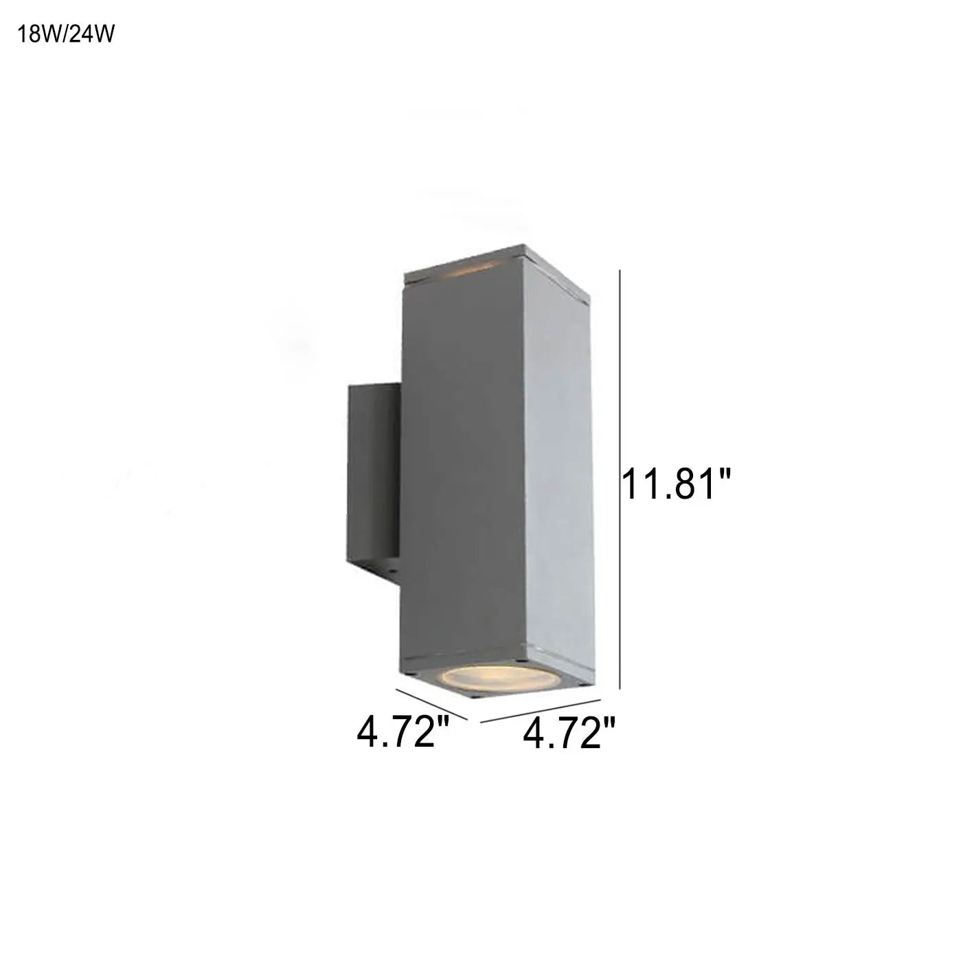 Modern Minimalist Square Column LED Luminous Outdoor Waterproof Wall Sconce Lamp Cuvalon