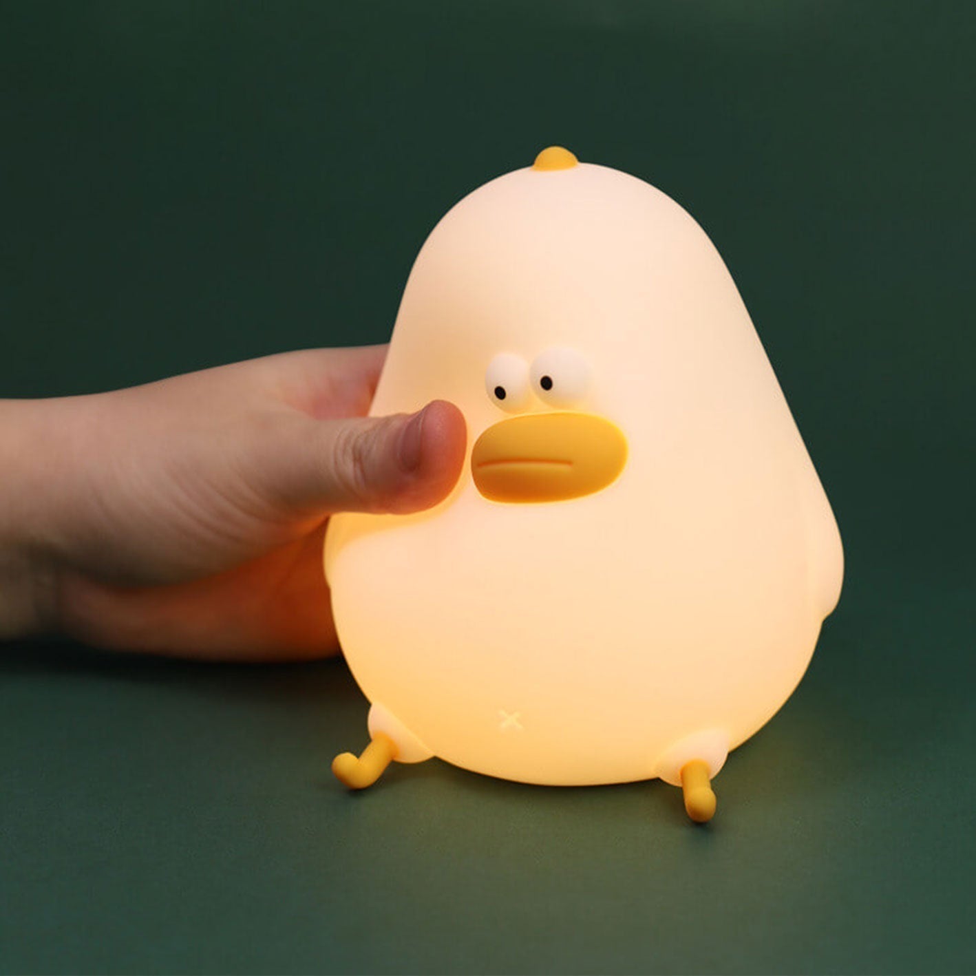 Cartoon LED Silicone Chick Night Light USB Table Lamp Cuvalon