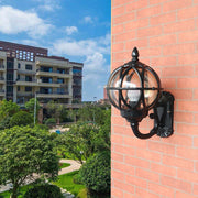 Traditional European Waterproof Ball Aluminium Glass 1-Light Wall Sconce Lamp For Outdoor Patio Cuvalon