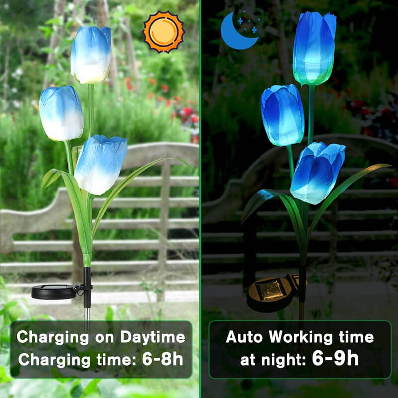 Outdoor Solar Tulip LED Waterproof Lawn Ground Decorative Insert Landscape Light Cuvalon