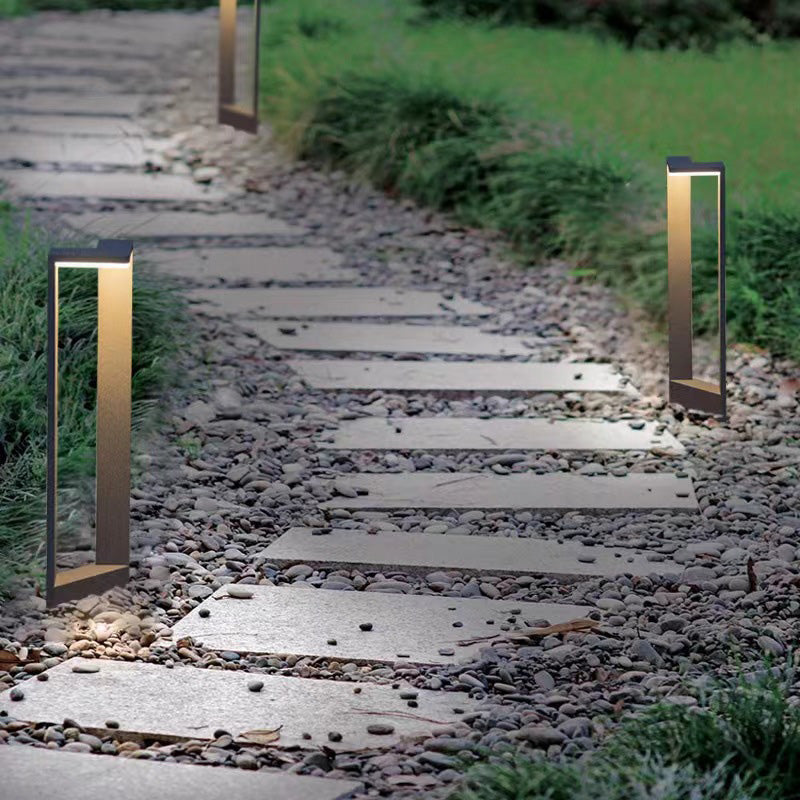 Modern Minimalist Waterproof Rectangular Aluminium Acrylic LED Landscape Lighting Outdoor Light For Outdoor Patio Cuvalon