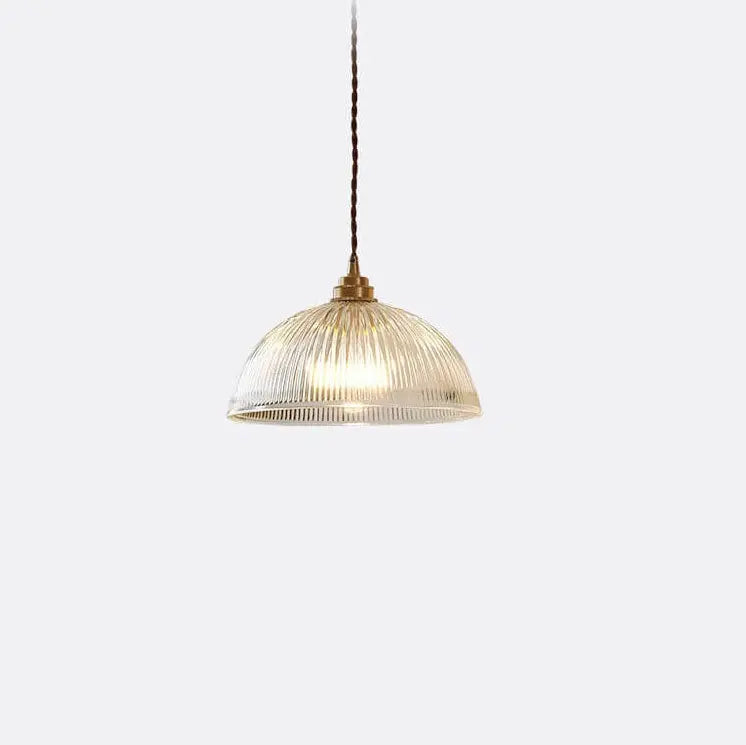 Modern Simple Clear Glass Dome Pot Lid 1-Light Pendant Light Cuvalon