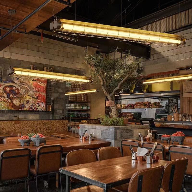 Contemporary Industrial Long Hardware Acrylic 1/2 Light Island Light Chandelier For Dining Room Cuvalon