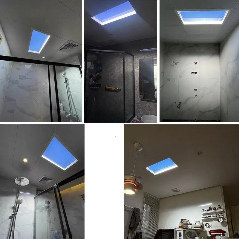 Modern Minimalist Smart Blue Sky Metal LED Flush Mount Ceiling Light for Living Room Cuvalon