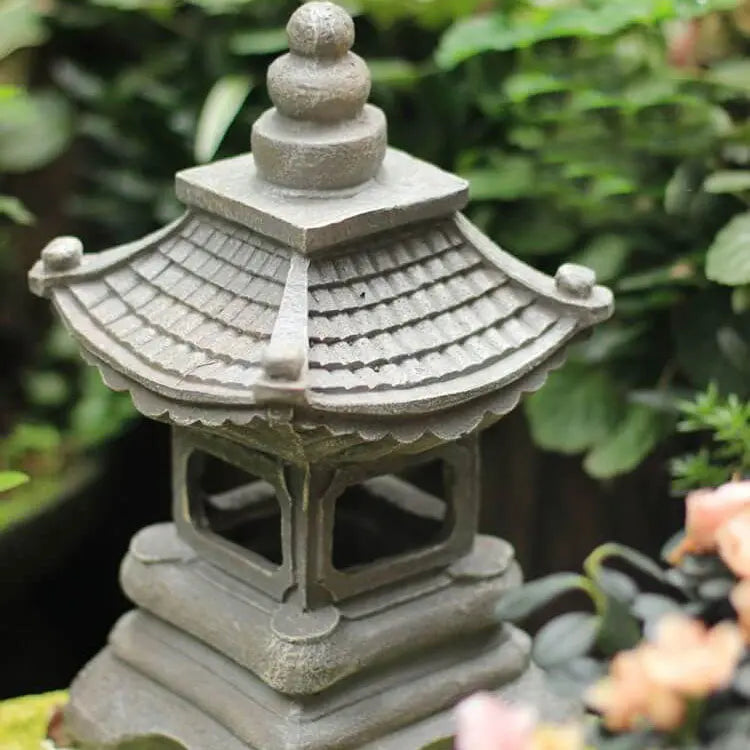 Japanese Zen Solar Waterproof Pagoda Stone LED Outdoor Garden Decoration Landscape Light Cuvalon