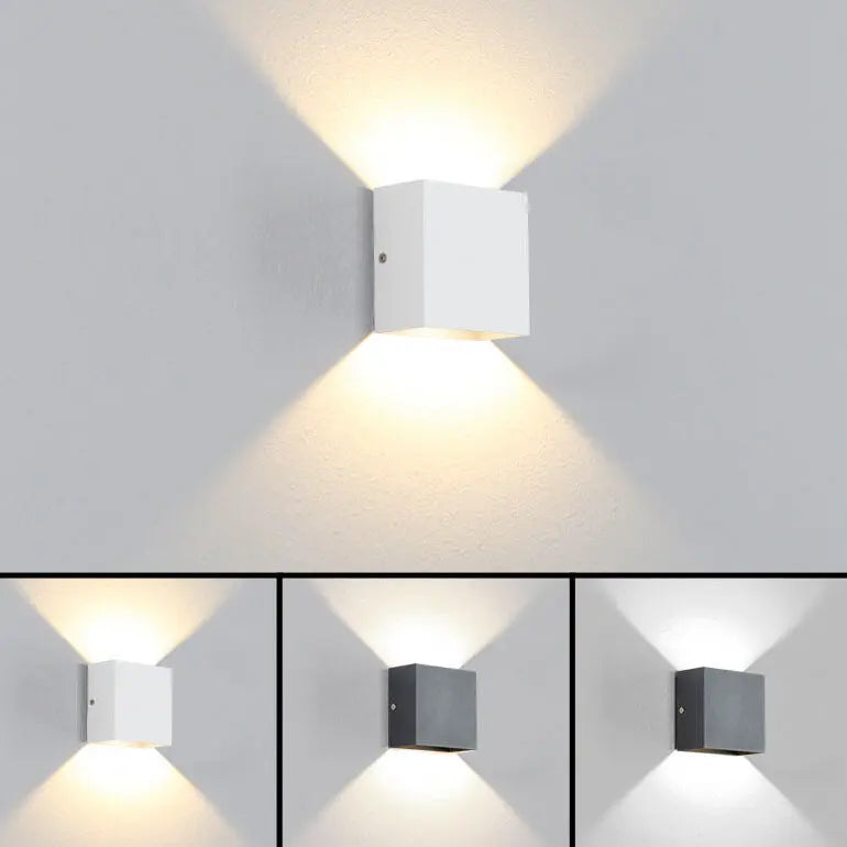 Modern Minimalist Square Aluminum LED Wall Sconce Lamp Cuvalon