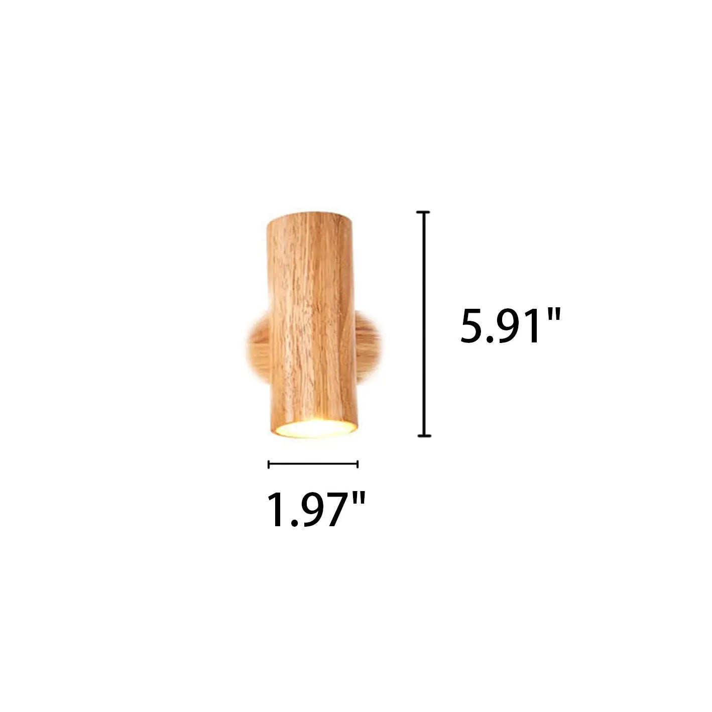 Modern Minimalist Wood Track Spotlight 1/2/3 Light Wall Sconce Lamp Cuvalon