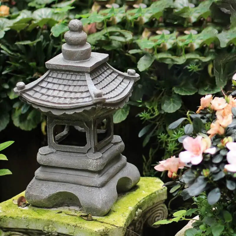 Japanese Zen Solar Waterproof Pagoda Stone LED Outdoor Garden Decoration Landscape Light Cuvalon