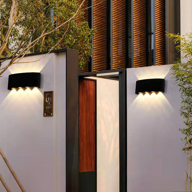 Modern Outdoor Arc Up and Down Spotlight LED Outdoor Waterproof Wall Sconce Lamp Cuvalon