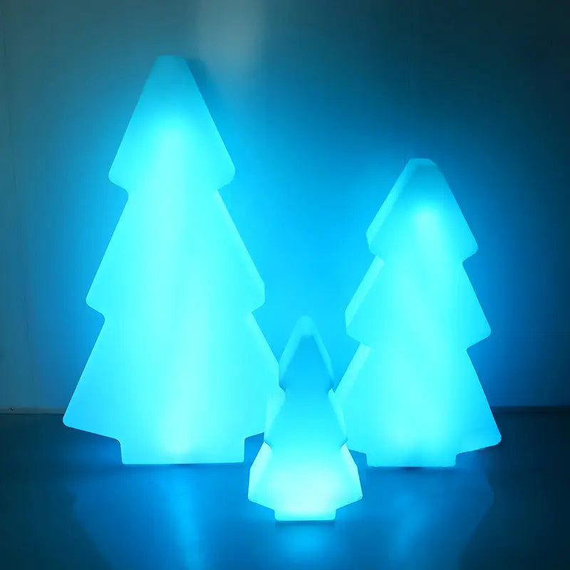 Modern Art Deco Waterproof Solar Rechargeable PE Christmas Tree LED RGB Landscape Lighting Outdoor Light For Garden Cuvalon