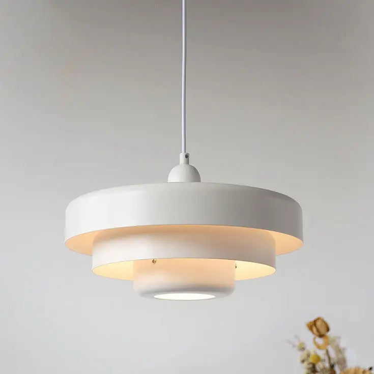Nordic Vintage Multi-Layered Round Metal 1-Light Pendant Light Cuvalon