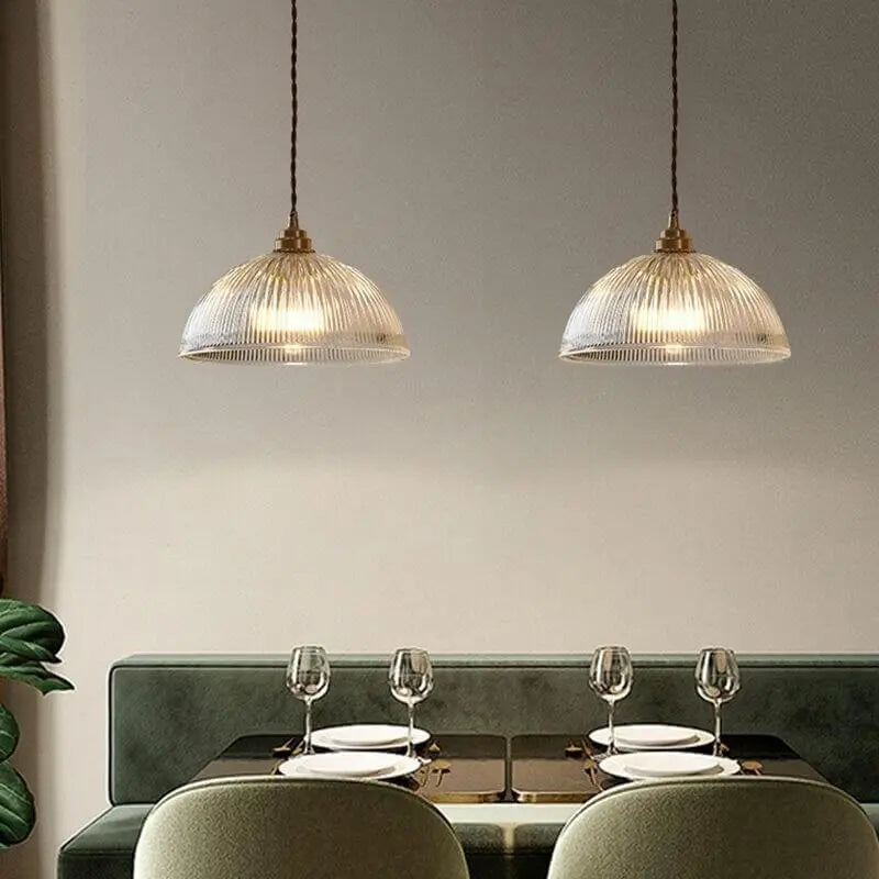 Modern Simple Clear Glass Dome Pot Lid 1-Light Pendant Light Cuvalon
