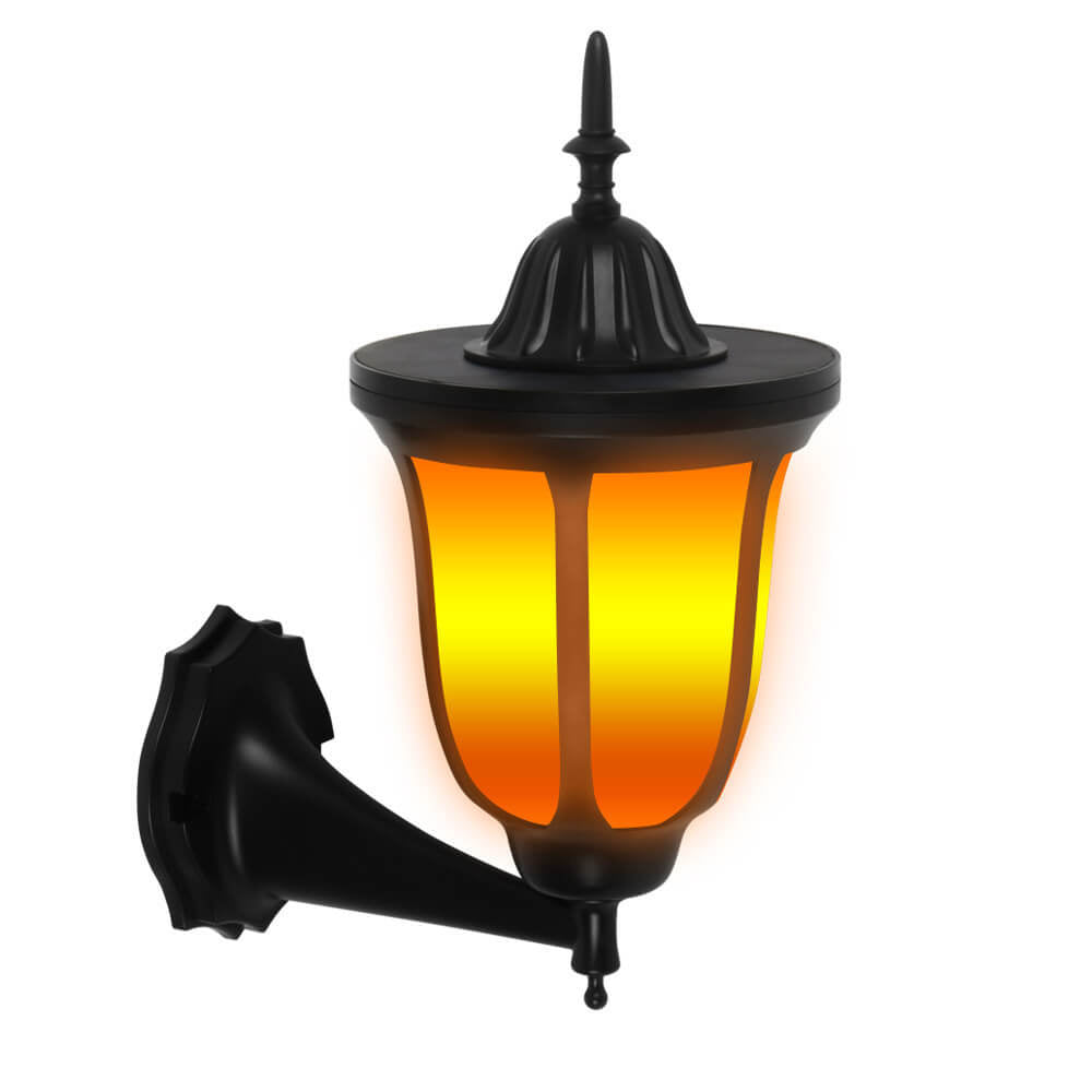 Solar Flame Lantern LED Outdoor Waterproof Landscape Wall Sconce Lamp Cuvalon