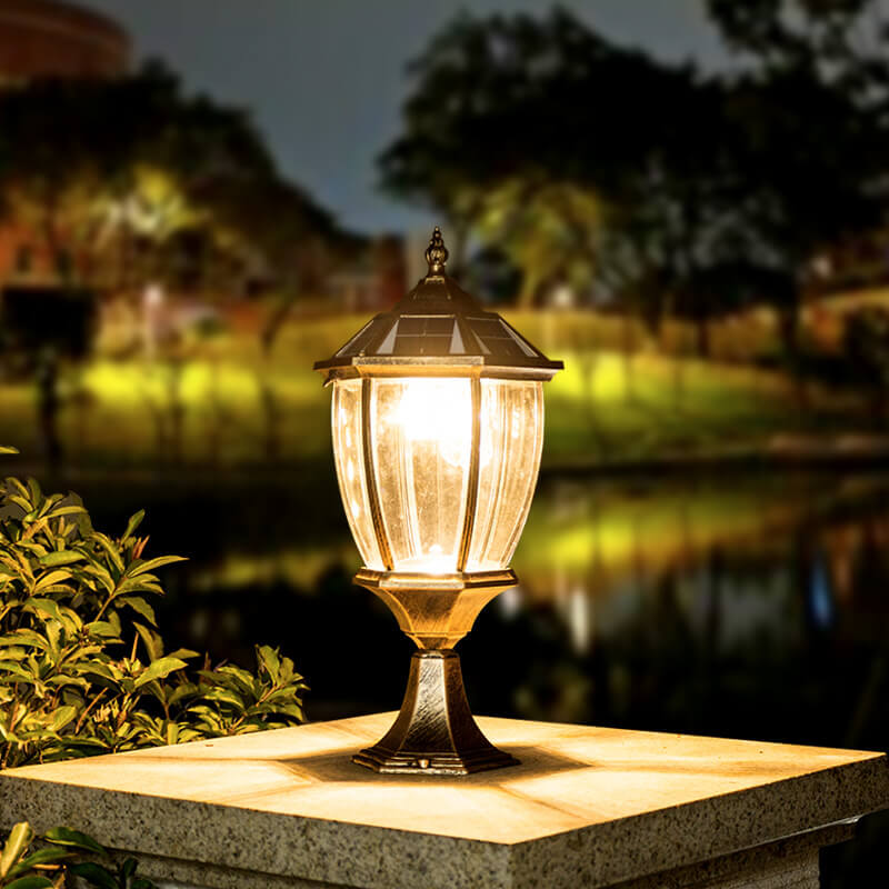 Outdoor Solar Waterproof Aluminum Glass 1-Light Lawn Landscape Light Cuvalon