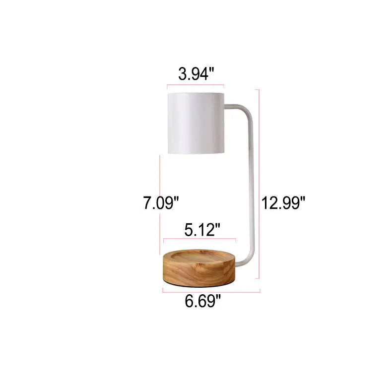 Japanese Minimalist Wood Timing Dimming 1-Light Melting Wax Table Lamp Cuvalon