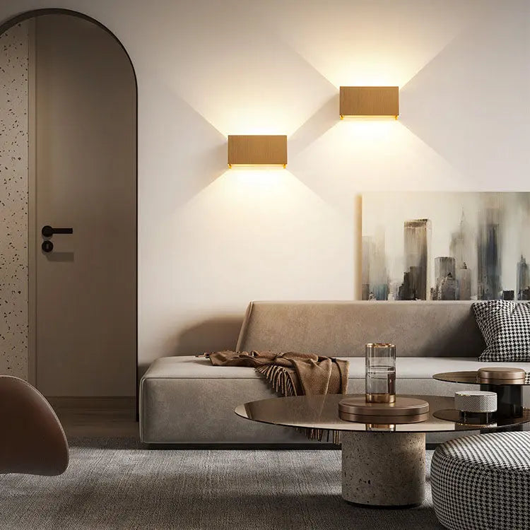 Nordic Minimalist Aluminum Square Flat Adjustable Beam LED Reading Wall Sconce Lamp Cuvalon