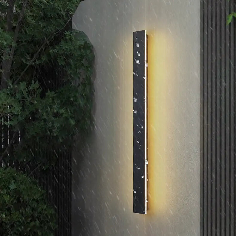 Retro Outdoor Rectangular Strip Waterproof LED Wall Sconce Lamp Cuvalon