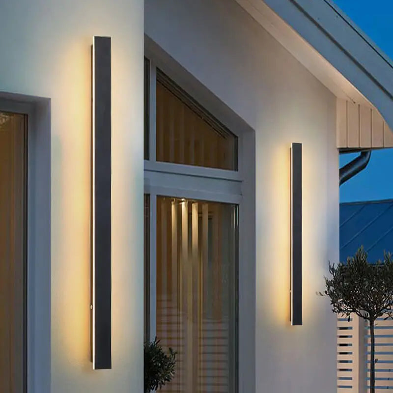 Retro Outdoor Rectangular Strip Waterproof LED Wall Sconce Lamp Cuvalon