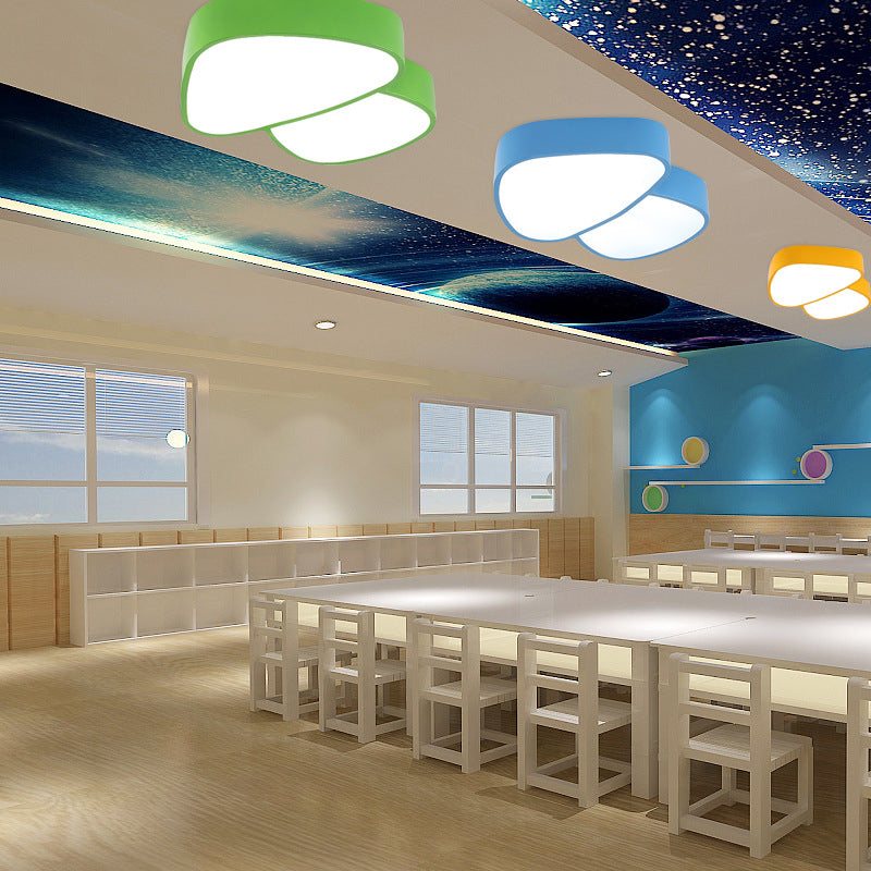 Modern Art Deco Kids Iron Acrylic Mushroom LED Flush Mount Ceiling Light For Bedroom Cuvalon