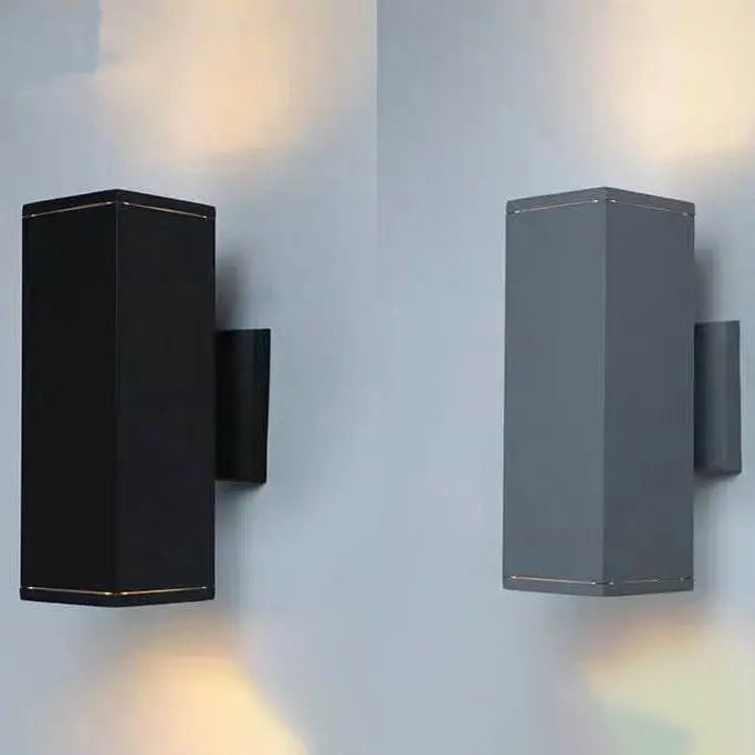 Modern Minimalist Square Column LED Luminous Outdoor Waterproof Wall Sconce Lamp Cuvalon