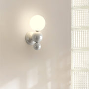 Modern Cream Style Children's Wrought Iron Sphere 1-Light Wall Sconce Lamp Cuvalon
