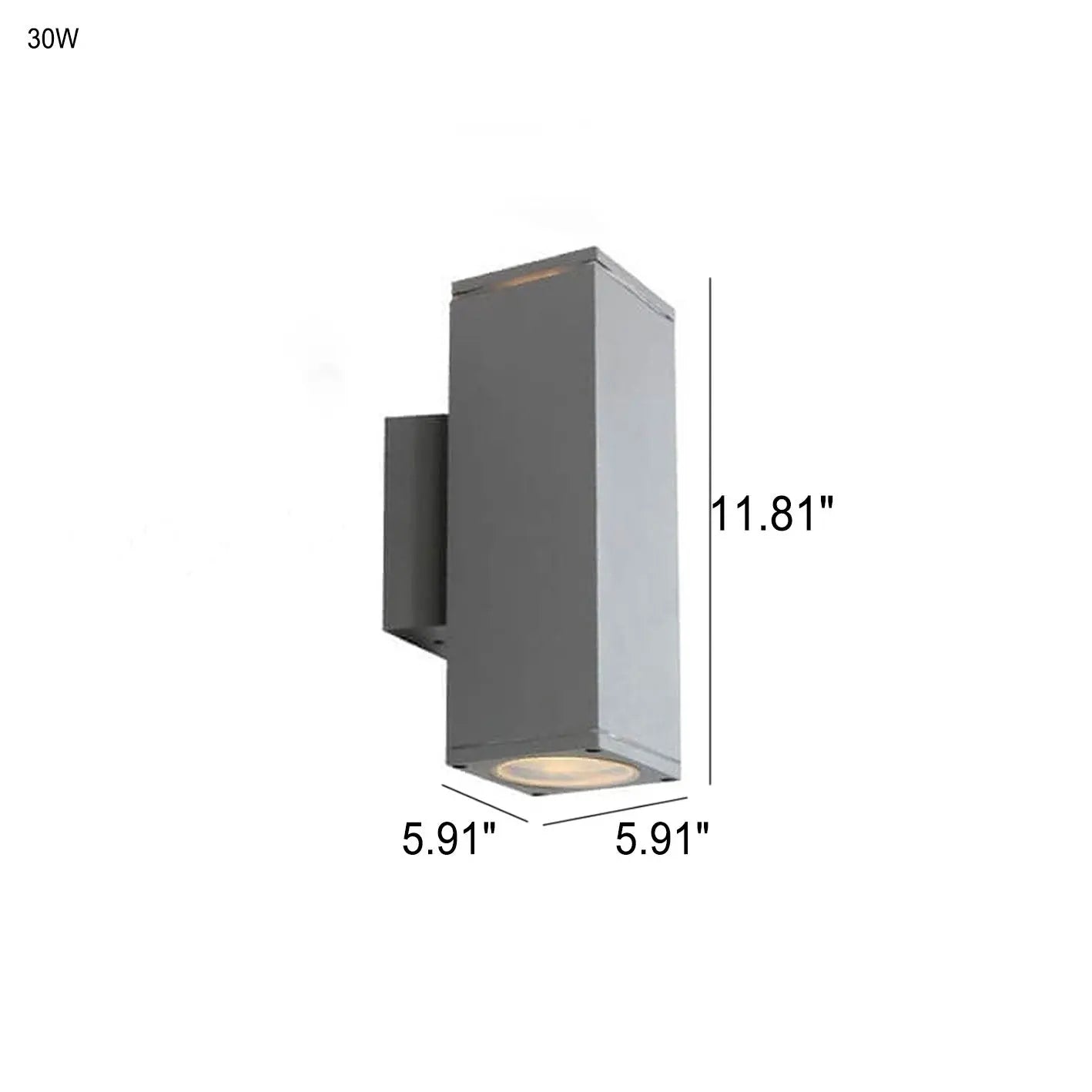Modern Minimalist Square Column LED Luminous Outdoor Waterproof Wall Sconce Lamp Cuvalon