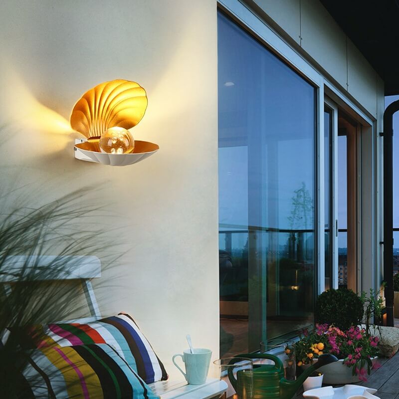 Outdoor Waterproof Creative Shell Aluminum LED Wall Sconce Lamp Cuvalon