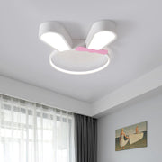 Contemporary Creative Kids Rabbit Iron Acrylic LED Flush Mount Ceiling Light For Bedroom Cuvalon
