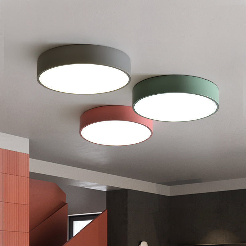Modern Minimalist Round Iron Acrylic LED Flush Mount Ceiling Light For Living Room Cuvalon