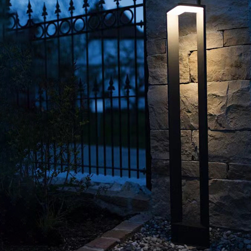 Modern Minimalist Waterproof Rectangular Aluminium Acrylic LED Landscape Lighting Outdoor Light For Outdoor Patio Cuvalon