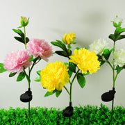 Contemporary Creative Solar Peony Flower LED Waterproof Lawn Landscape Insert Light For Outdoor Patio Cuvalon