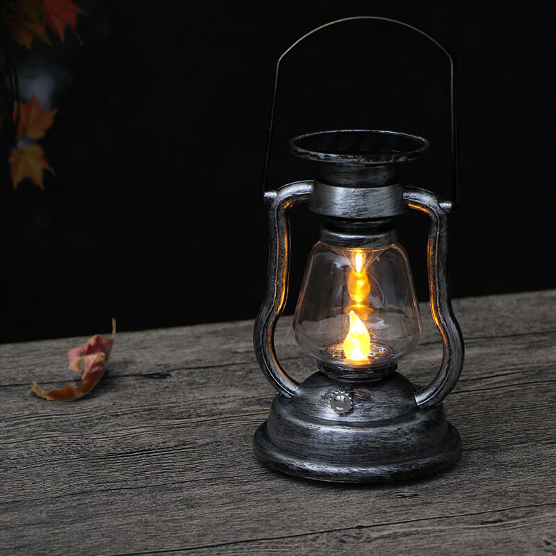 Solar Retro Kerosene Lamp Horse Lamp LED Outdoor Garden Patio Decoration Portable Flame Candle Light Cuvalon
