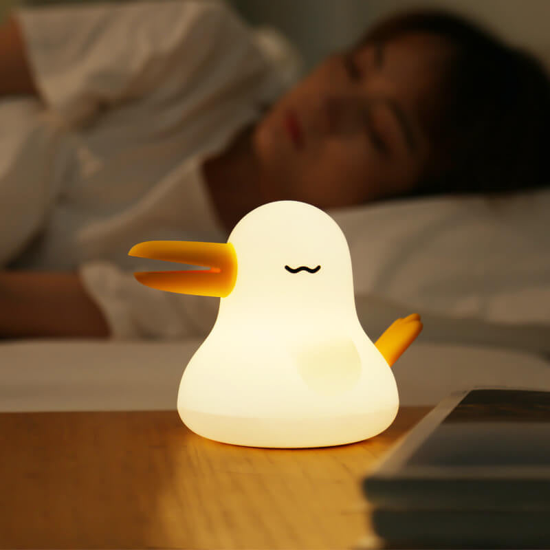 Cartoon Kiwi Bird Silicone Rechargeable Timer Dimmable LED Decorative Table Lamp Cuvalon