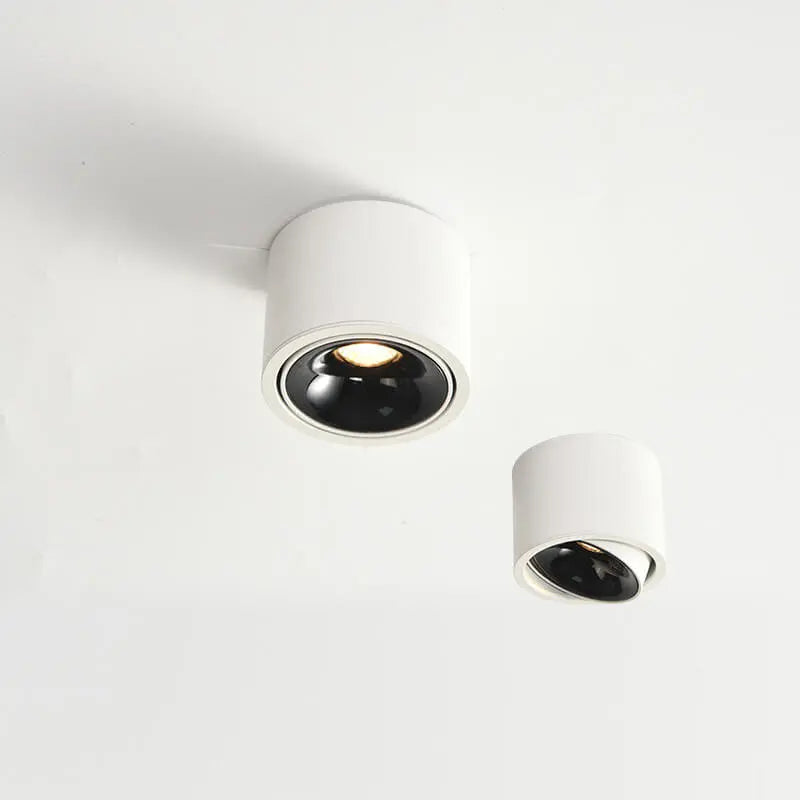 Modern Minimalist Round Spotlight Adjustable LED Flush Mount Ceiling Light Cuvalon