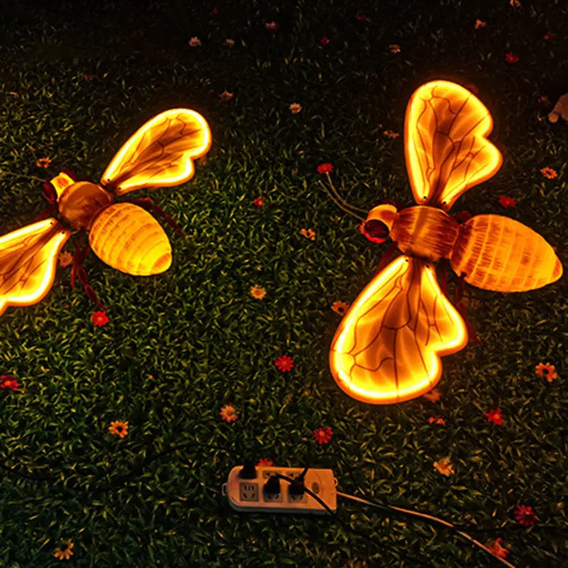 Modern Art Deco Waterproof ABS Plastic Bee LED Landscape Lighting Outdoor Light For Garden Cuvalon