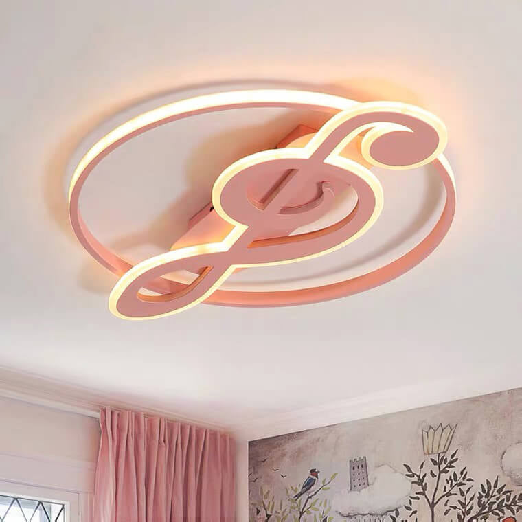 Nordic Creative Music Notes Design LED Flush Mount Ceiling Light Cuvalon