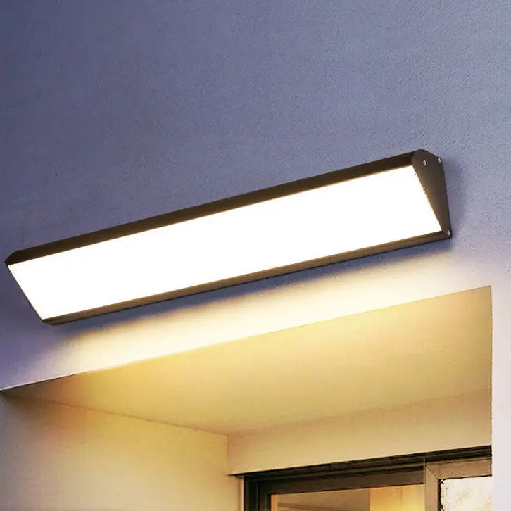 Modern Minimalist Aluminum Acrylic Waterproof Long Outdoor Indoor LED Wall Sconce Lamp Cuvalon