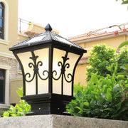 Modern Vintage Waterproof Patio Solar Outdoor Column Head Light Cuvalon