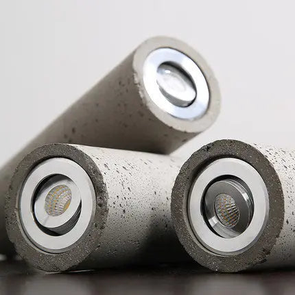 Contemporary Industrial Cylindrical Rough Texture Cement 1-Light Pendant Light For Living Room Cuvalon