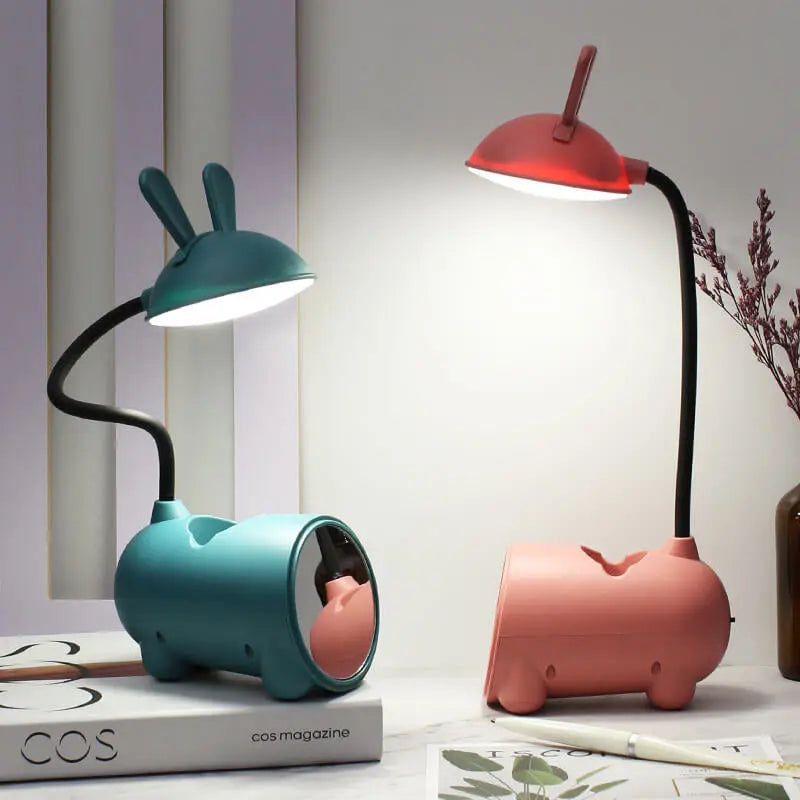 Cartoon Creative Rabbit LED Touch USB Pen Holder Desk Lamp Cuvalon