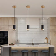 Nordic Minimalist Column Iron Mini 1-Light Pendant Light Cuvalon