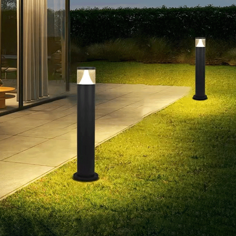 Contemporary Industrial Aluminum Column LED Waterproof Lawn Landscape Light For Garden Cuvalon